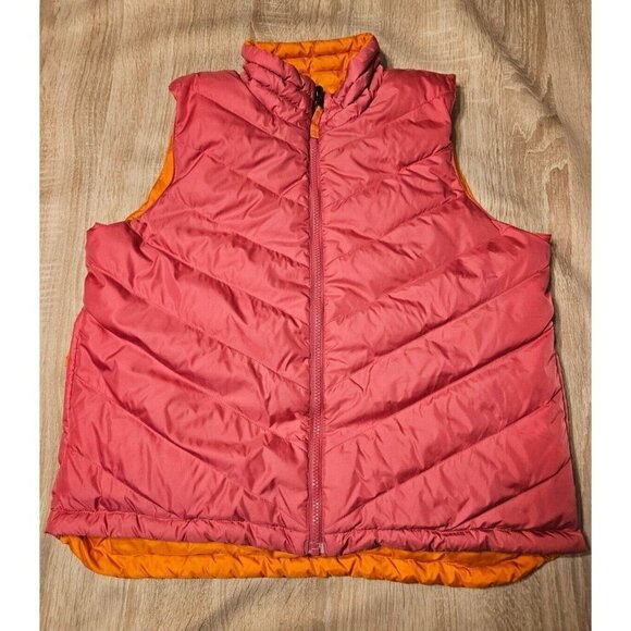 Coldwater Creek Quilted Women's Down Reversible Vest Pink/Orange Sz M Puffer - Picture 1 of 7
